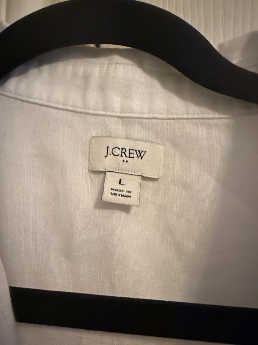 J. Crew White Linen Sleeveless Collared Split-V Top - Picture 2 of 5